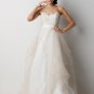 A-line Sash Hi-Lo Strapless Wedding Dress D63883