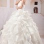 Sweet Ivory Strapless Tiered Ball Gown Wedding Dress D60373