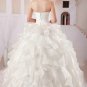 Sweet Ivory Strapless Tiered Ball Gown Wedding Dress D60373