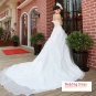 Luxurious Ivory Strapless Train Ball Gown Wedding Dress D60420