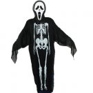Halloween Skeleton Ghost Clothing With Screaming Mask Costume D65281
