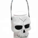 Halloween White Skeleton Head Pail D65559