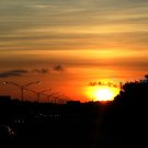 Heavens Sight 7 5x7 Sunrise Print - Fine Art Image Photo Digital Sunset Urban Highway lightpole car
