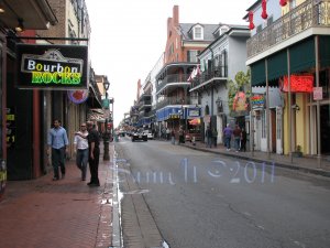 NO 3, 8x10 Print - Fine Art Image Photo Digital, new orleans bourbon st architecture bar neon street