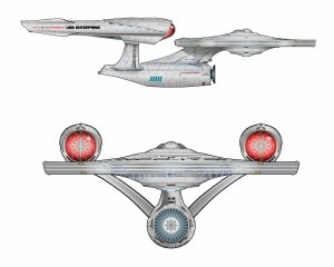 Star Trek 2009 USS Enterprise 8x10 Print, Abstratct Digital Fine Art Image Photo