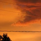August 8 - 8x10 Print, Digital Fine Art Image Photo - Sunset, summer, fall, Power lines, Clouds