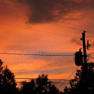 August 32 - 8x10 Print, Digital Fine Art Image Photo - Sunset, summer, fall, Power lines, Clouds