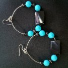 Piedra Azul (Blue Stone) Hoops