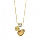 [FREE Shipping Worldwide] 925 Sterling Silver w/ 18K Gold Platting Vermeil Citrine Necklace