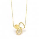 [FREE Shipping Worldwide] 925 Sterling Silver w/ 18K Gold Plated Vermeil Quartz Necklace