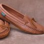 Womens Shoes Canoe Sole Deerskin Leather Moccasins Cushion Insoles Handmade USA