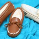 Footskins Childrens Softsole Deertan Slippers Sheepskin Lining Choose Size Color