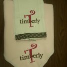 Personalized Burp Cloth and Receiving Blanket Set