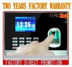 Fingerprint Time Recorder+Backup Battery, Spanish Model