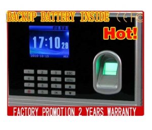 French Version,Fingerprint Time and Attendance+BATTERY
