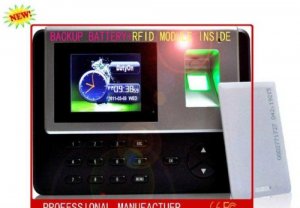 Color Fingerprint Time recorder with RFID+TCPIP+Battery