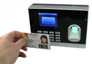 Color Fingerprint Time Recorder TCPIP+ID Card Reading