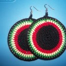 Rasta 2 Earrings - Black, Red, Yellow, Green