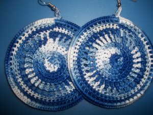 Blue Wavy Earrings
