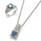 8mm Aquamaline Cz Set In Silver By Esther