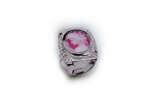 14k Gold Jade Cameo Ring By Esther