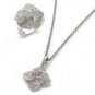 Silver Floral Ring & Pendant(set) By Esther