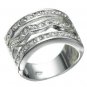 Rhodium Plated Brilliant Clear Cz Ring