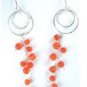 Orange Color Beads Fashion Earrings