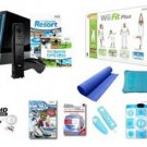 Nintendo Wii Black Resort Bundle - Wii, Wii Fit Plus, Resort With Motion Plus And More