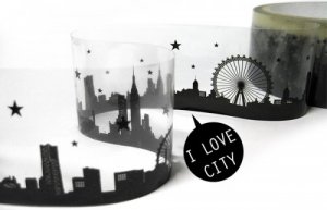 City Illustration Transparent Tape