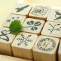 Nature Pattern Stamp Set - 12 pcs