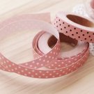 Pink with Brown Dot Fabric Deco Tape