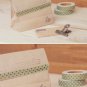 Green with Brown Dot Fabric Deco Tape