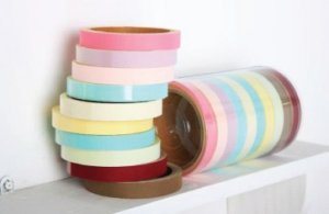 A set of 10 pcs Soft Color Cotton Tape