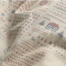 145 x 60 cm Cotton Fabric with Cross-Stitch Illustration