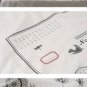 145 x 80 cm Illustrated Natural Cotton Fabric