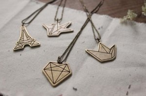 Retro Origami Necklace