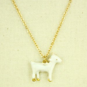 Enamel Lamb Necklace