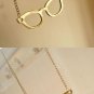 Nerd Glasses Necklace - Golden