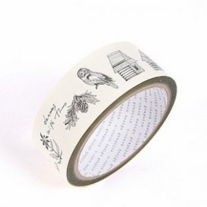 Black Owl Deco Tape