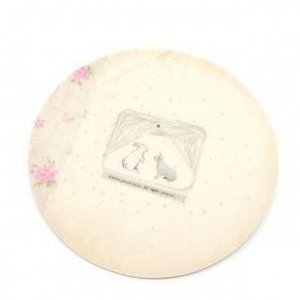 Snowy Bunny Round Mouse Pad