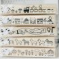 Very Long Playful Stamps Set - 5 pcs