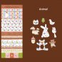 Cotton Fabric Stickers - Animal
