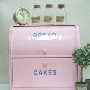 Pink Tin Bread and Cakes Double Storage