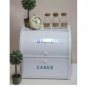 White Tin Bread and Cakes Double Storage