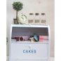 White Tin Bread and Cakes Double Storage