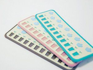 Cute Flexible Parking Number Pad in Pink and Blue