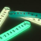 Night Glow Jelly Phone Number Plate in Pink, Blue, and Green