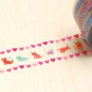 2 in 1 Transparent Deco Tape - Cat Parade