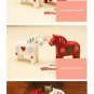 A Set of Red and White Pony